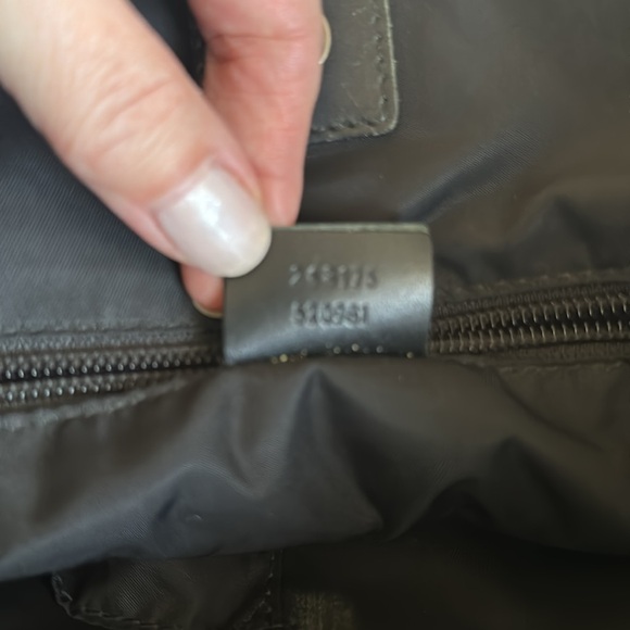 Authentic GUCCI Web Sherry Line Parana Tote Bag Nylon Leather Black - Picture 10 of 16